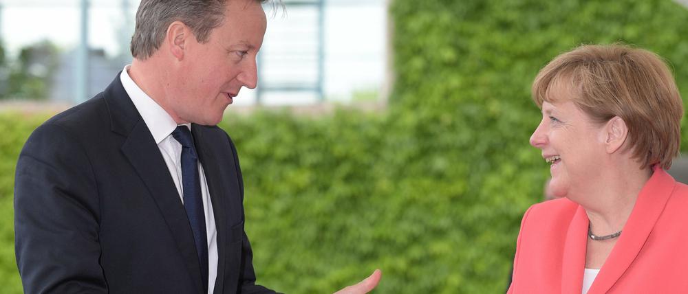 Der britische Premier David Cameron und Bundeskanzlerin Angela Merkel im vergangenen Juni in Berlin.