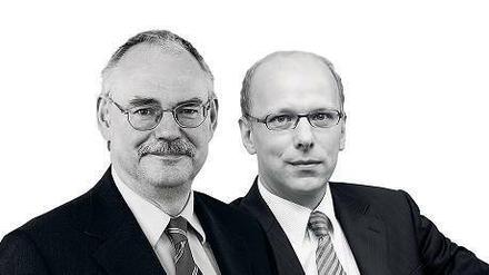 Das Bild zeigt Gert G. Wagner und Cornelius Richter.