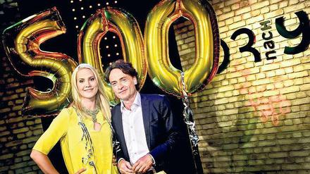 Nicht mehr den Mund zuhalten. Die „3 nach 9“-Moderatoren Judith Rakers und Giovanni di Lorenzo bei der dienstältesten Talkshow im deutschen Fernsehen. 