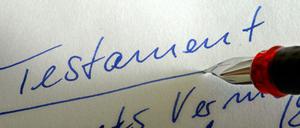 Ein Testament wird geschrieben...