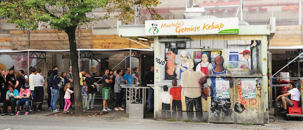 Mustafas Gemüsedöner in Kreuzberg. , aufgenommen am 25. August 2015 für die Serie "Berliner Höfe" in der Kultur.