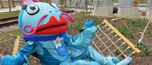 Das Maskottchen der BUGA im Havelland, Wilma Wels, wird auch verkauft. Der Preis: VB.
