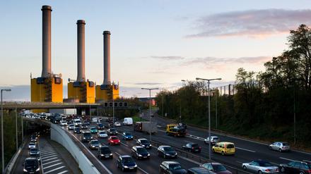 Das Vattenfall Heizkraftwerk in Berlin-Wilmersdorf. 
