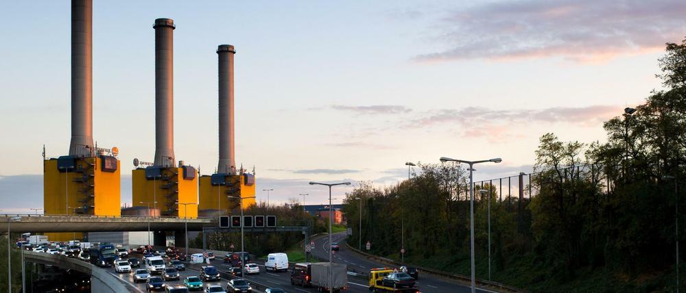 Das Vattenfall Heizkraftwerk in Berlin-Wilmersdorf.