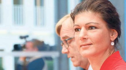 Rotes Duo. Dietmar Bartsch und Sahra Wagenknecht führen die Linksfraktion. Foto: dpa