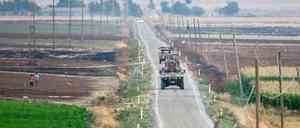 Eine türkische Patrouille nahe der Grenze zu Syrien. 