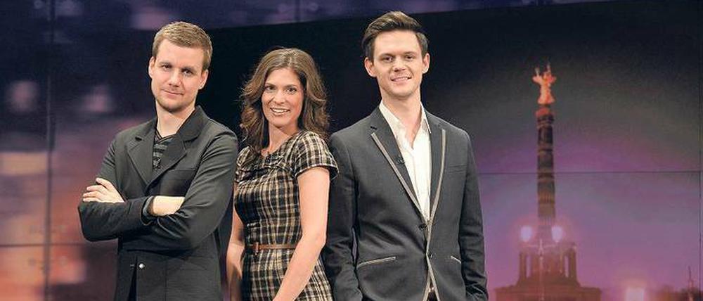 Traditionelle Sendung, junges Team: Tobias Schlegl (v.l.), Katty Salié und Jo Schück moderieren die Kultursendung „Aspekte“ am Freitagabend im ZDF.