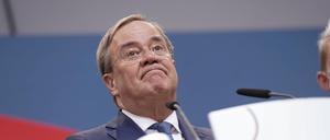 Unions-Kanzlerkandidat Armin Laschet am Sonntagabend bei seinem Auftritt im Konrad-Adenauer-Haus.