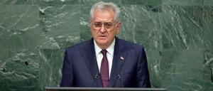Serbiens Präsident Tomislav Nikolic, hier bei einer Rede vor den Vereinten Nationen in New York.