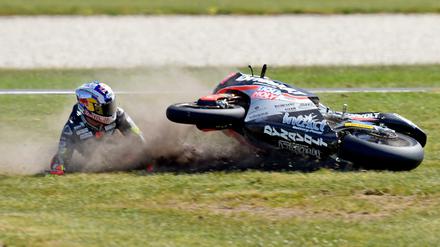 Sandro Cortese machte auf Phillip Island Bekanntschaft mit dem Kiesbett.