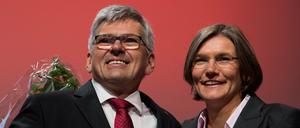 An die Spitze gewählt. Der Erste Vorsitzende der IG Metall Jörg Hofmann und Stellvertreterin Christiane Benner.