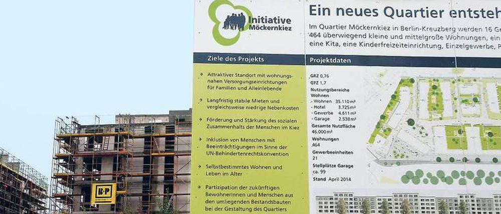 Stillstand. Das Bauprojekt „Möckernkiez“ an der Yorck-/ Ecke Möckenstraße in Berlin-Kreuzberg.
