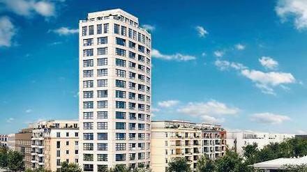 High West – der Büroturm soll bis 2017 umgebaut werden.