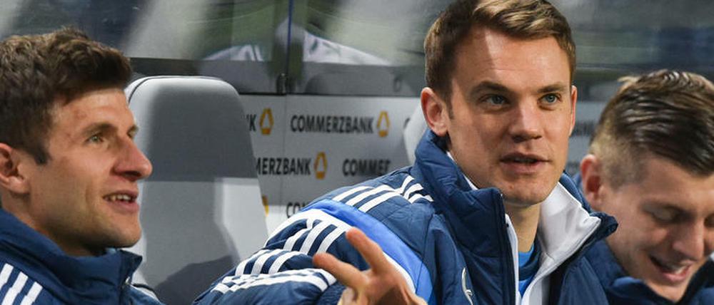 Die drei deutschen Kandidaten: Thomas Müller, Manuel Neuer und Toni Kroos (von links).