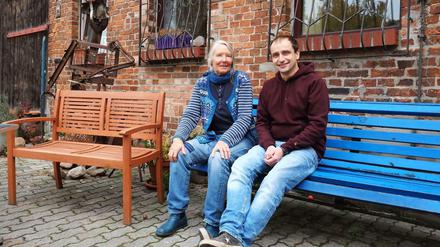 Anke Siegling und Silvio Seidel auf dem Stadtgut.