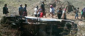 Mindestens 14 Tote, darunter zwölf mutmaßliche Al-Kaida-Angehörige, forderte dieser Drohnenangriff am 19. April 2014 in Jemen.  