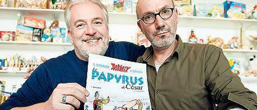 Wieder eins fertig. Didier Conrad (links) und Jean-Yves Ferri.