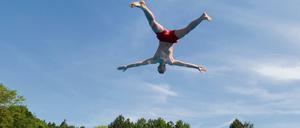 Sprung ins kalte Wasser.