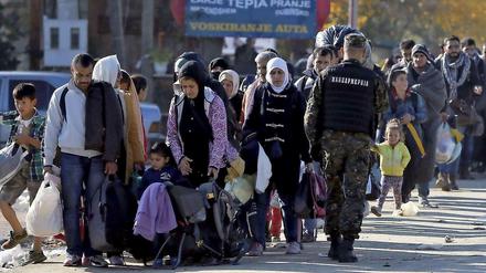 Flüchtlinge in Serbien.