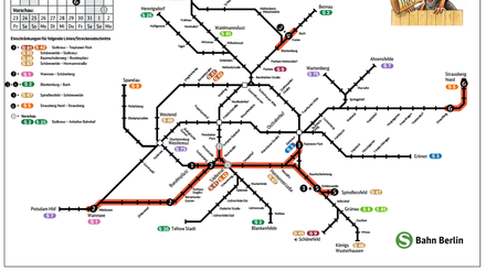 Die S-Bahn baut, vor allem auf der Ringbahn. An den roten Markierungen müssen Fahrgäste mit Einschränkungen rechnen.