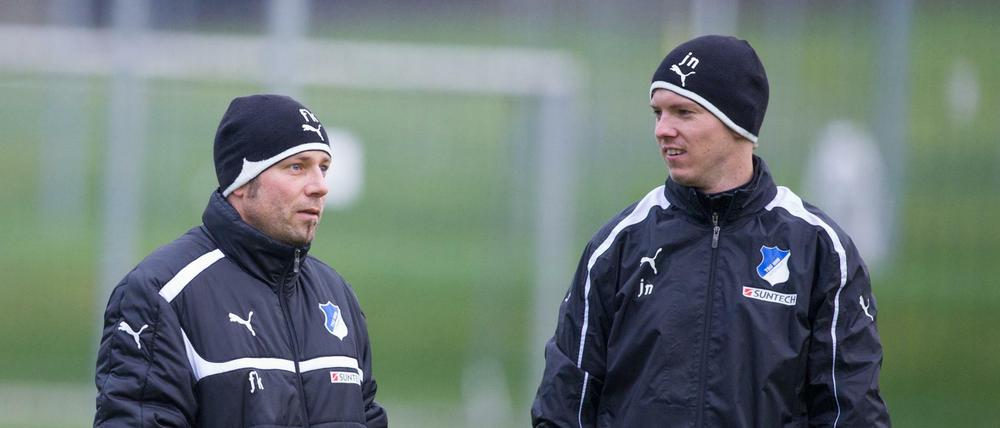 Co-Trainer Julian Nagelsmann (re.) soll der neue Trainer bei der TSG Hoffenheim werden.