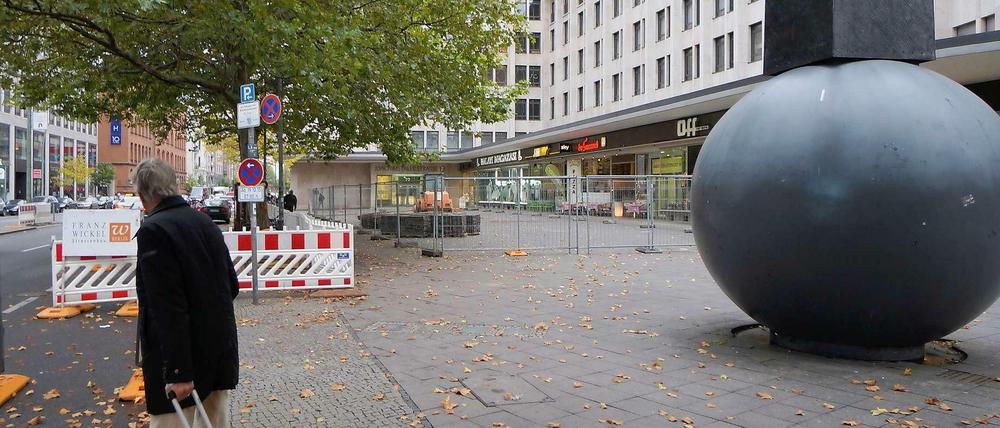 Auf dem Joachimsthaler Platz laufen erste Bauarbeiten.