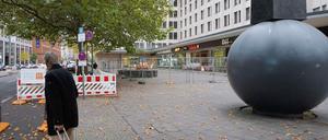 Auf dem Joachimsthaler Platz laufen erste Bauarbeiten.