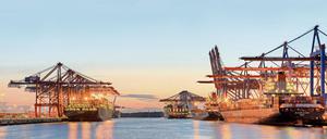 Der Hamburger Hafen.