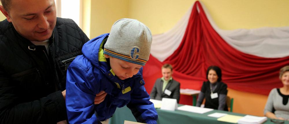 Früh übt sich: In Polen sind 30 Millionen Menschen aufgerufen, ein neues Paralament zu wählen.