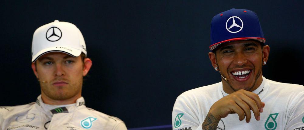 Nico Rosberg (l.) und Lewis Hamilton.