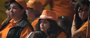 Die Anhänger des Regierungskandidaten Daniel Scioli hatten am Sonntag bei der argentinischen Präsidentschaftswahl noch nichts zu feiern. 