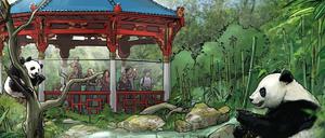 Ein bisschen China. Die neue Panda-Anlage soll an einen historischen Pavillon im Zoo erinnern. 