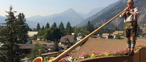 Seit mehr als 30 Jahren bläst Bob Johnson jeden Morgen das Alphorn.