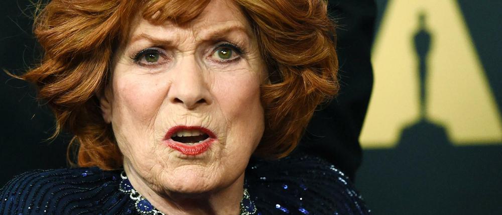 Für ihr Temperament (und ihr mürrisch aussehendes Gesicht) war sie berühmt: Maureen O'Hara bei der Verleihung des Ehrenoscars 2014. 