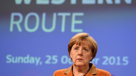 Bundeskanzlerin Angela Merkel beim Flüchtlingsgipfel in Brüssel.