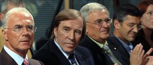 Franz Beckenbauer, Günter Netzer, Theo Zwanziger (von links).