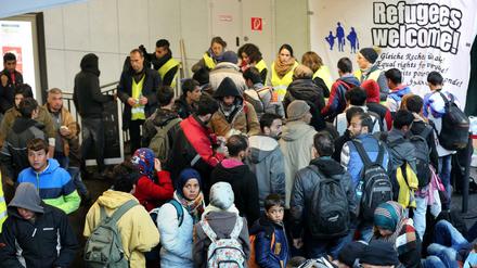 Flüchtlinge in Rostock.