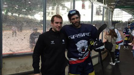 Brüdervereinigung. Mark (l.) und Darin Olver spielen beiden Eisbären erstmals in einem Team.