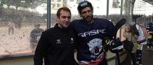 Brüdervereinigung. Mark (l.) und Darin Olver spielen beiden Eisbären erstmals in einem Team.