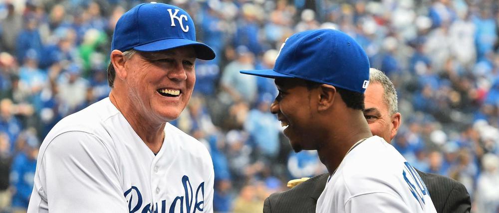 Ned Yost (links) ist derzeit ein sehr glücklicher Manager der Kansas City Royals.