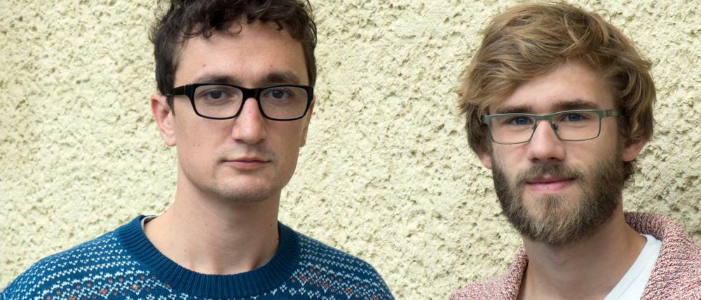 Zwei gegen Rassismus: Die Macher von «Straßengezwitscher», Johannes Filous (l) und Alexej Hock