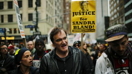 Quentin Tarantino bei einer Demonstration gegen Polizeigewalt am 24. Oktober in New York. 