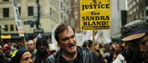 Quentin Tarantino bei einer Demonstration gegen Polizeigewalt am 24. Oktober in New York. 