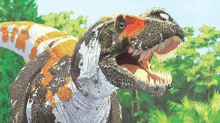 Der will nicht nur spielen. Künstlerische Darstellung eines T. rex.