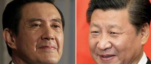 Die Präsidenten Taiwans, Ma Ying-jeou (links), und der Volksrepublik China, Xi Jinping, haben ein historisches Treffen in Singapur verabredet.