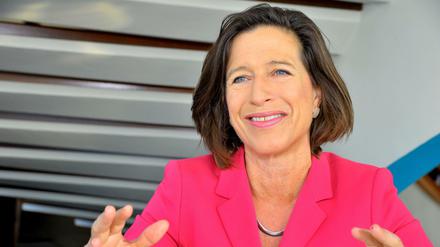 Melissa Fleming Sprecherin des UN-Flüchtlingshilfswerks, beim Interview in Berlin. 