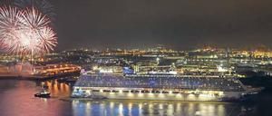 Party für die „Norwegian Escape“ in Hamburg. Getauft wird der Schiffsriese dann am 9. November in Miami. 