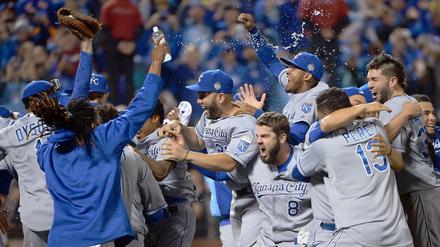 Wir sind's! Die Party beginnt bei den Kansas City Royals.