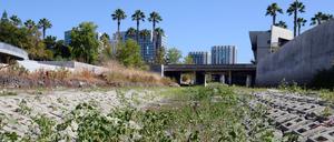 Ausgetrocknet wie so viele andere Flüsse und Seen in Kalifornien: der Guadalupe River in San Jose. 