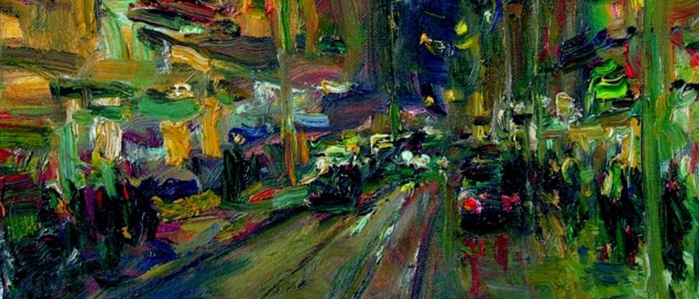 Eine Nacht in Mitte. In der Rosenthaler Straße malte Krigar im Halteverbot. 